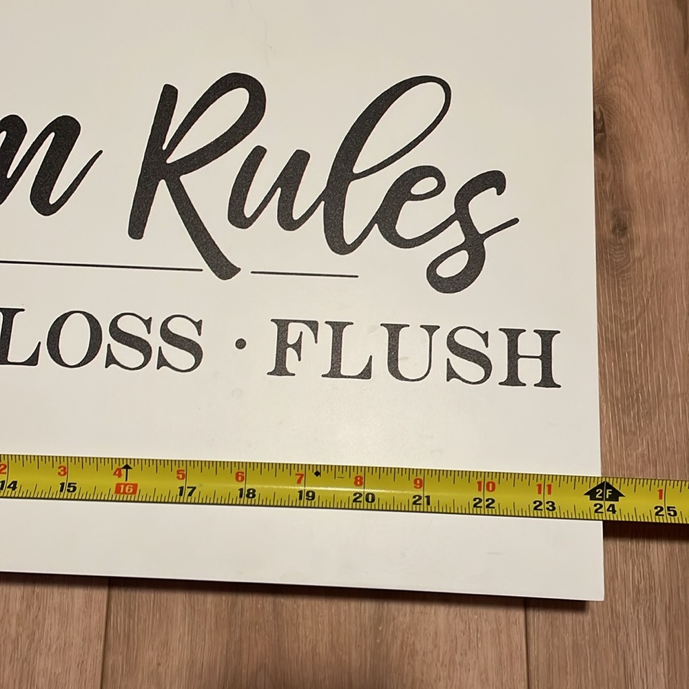 Farmhouse Bathroom Rules Sign - Picture 6 of 6